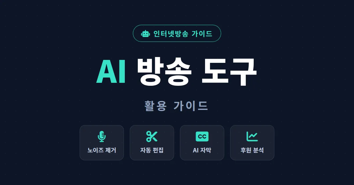 AI 방송 도구 활용 가이드 - 방송 퀄리티와 시간을 아껴주는 인공지능 도구 총정리