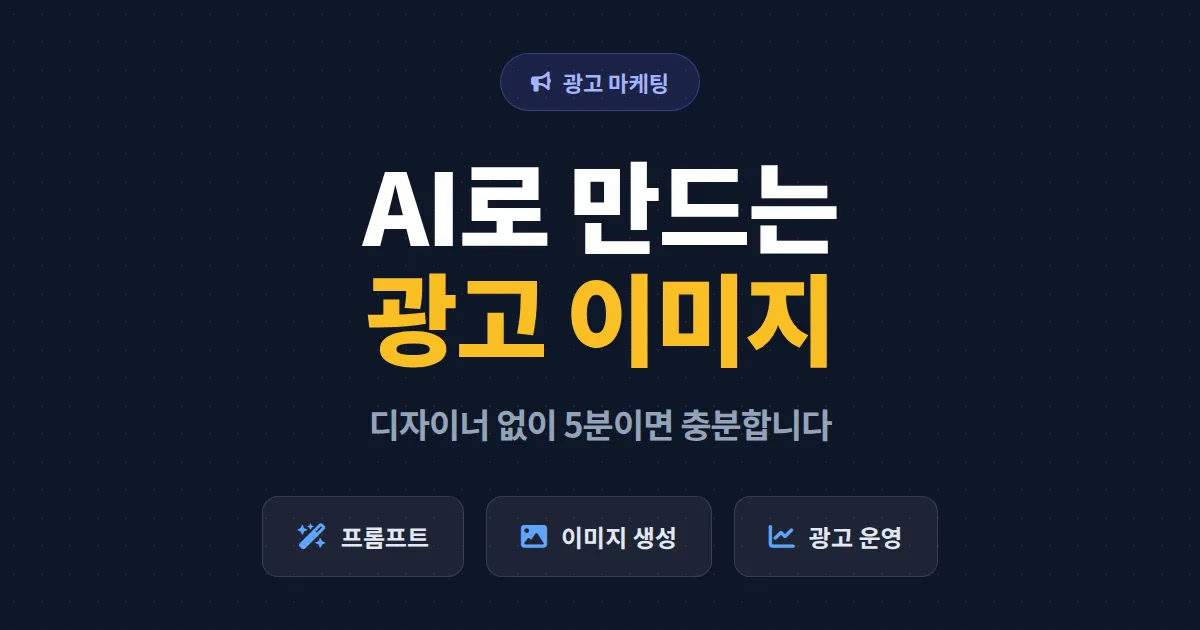 AI 이미지 광고 제작 완벽 가이드 - 무료 도구부터 디자이너 없이 만드는 실전 방법