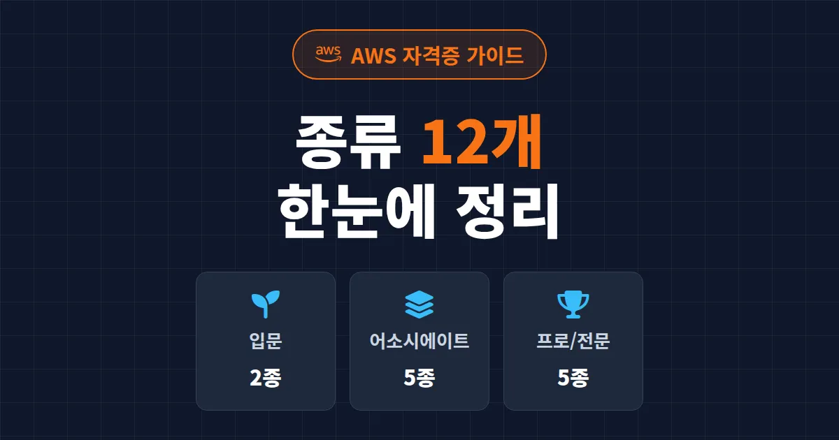 AWS 자격증 종류 완벽 정리 - 입문부터 전문가까지 12개 자격증 한눈에 비교