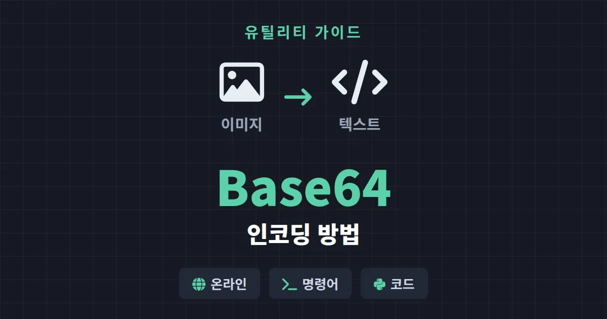 Base64 이미지 인코딩 방법 - 온라인 변환부터 코드까지 한 번에 정리