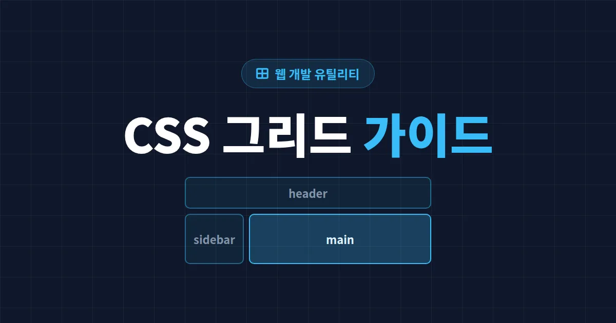 CSS 그리드 레이아웃 가이드 - 핵심 속성부터 실전 반응형 배치까지 한 번에 정리