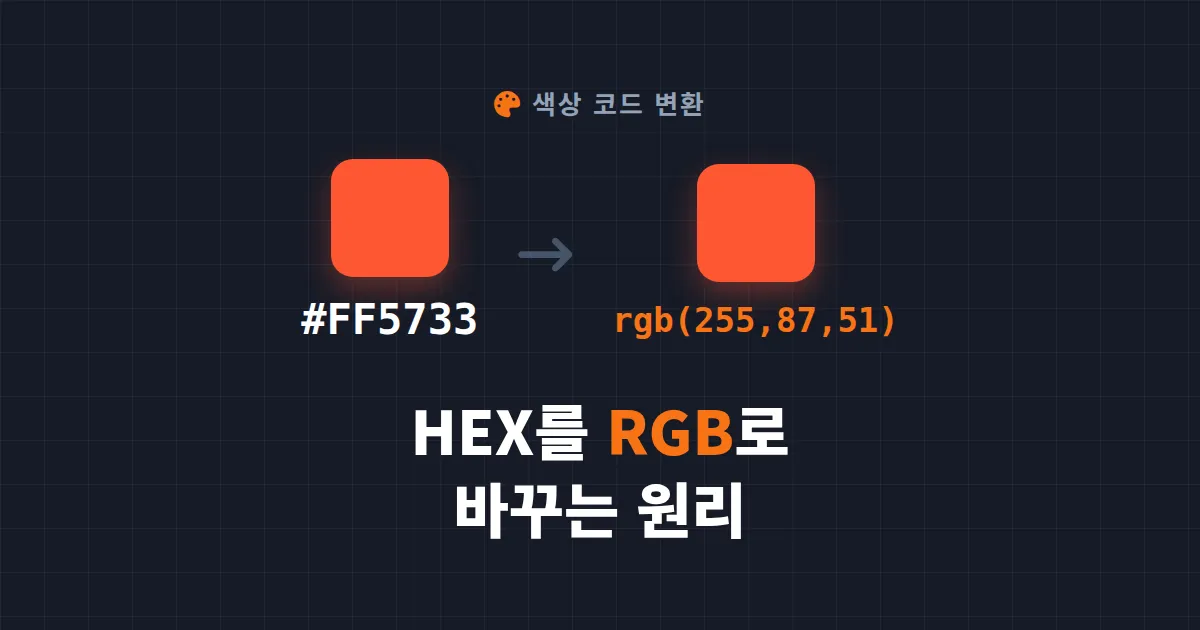 HEX to RGB 변환, 색상 코드 원리부터 직접 계산하는 법까지