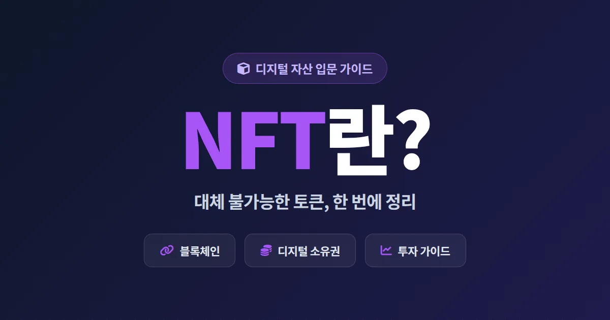 NFT란 무엇인가 완벽 정리 - 디지털 자산 투자자가 반드시 알아야 할 기본 개념과 시장 현황