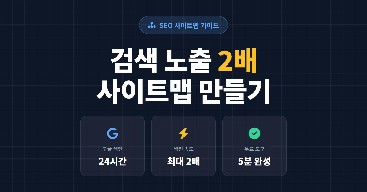 SEO 사이트맵 만들기 완벽 가이드 - 구글과 네이버에 동시 등록하는 실전 방법