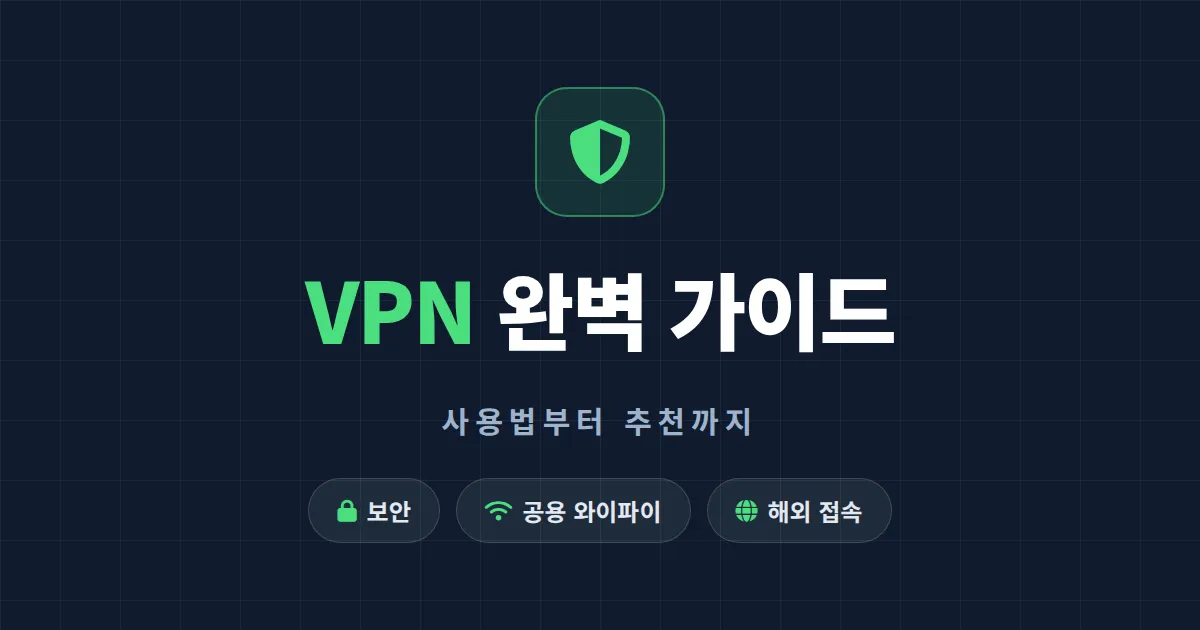 VPN 사용법과 추천 총정리 - 처음 쓰는 사람도 5분이면 따라하는 설치부터 서비스 선택까지