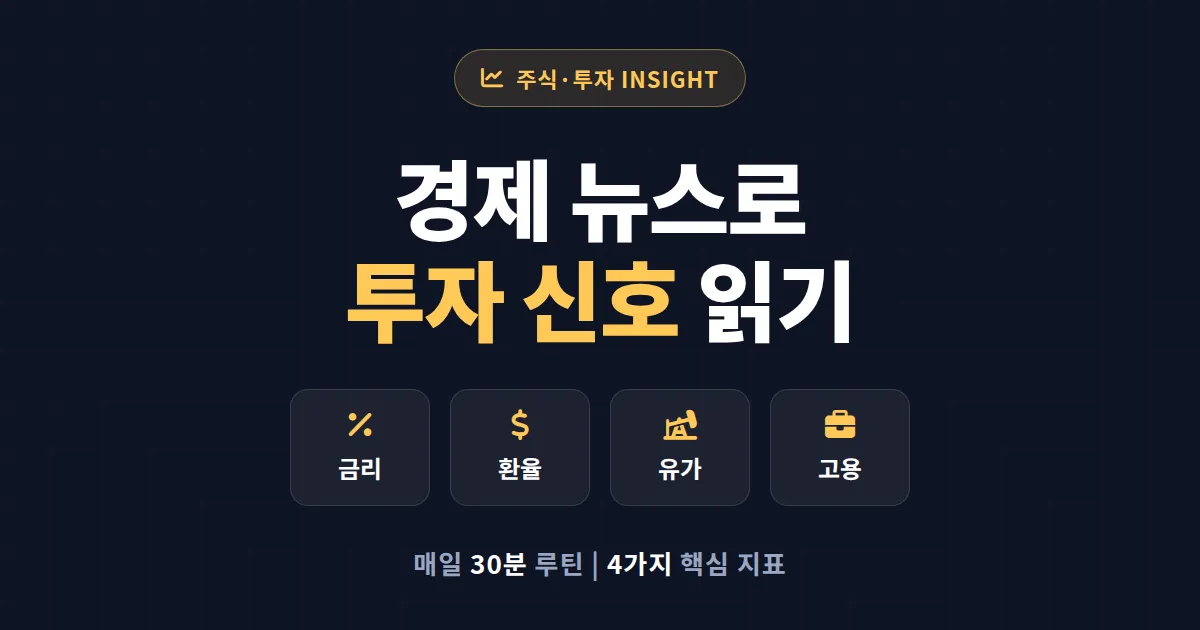 경제 뉴스 읽는 법 투자에 활용하는 실전 가이드 - 매일 30분 루틴과 4가지 핵심 지표