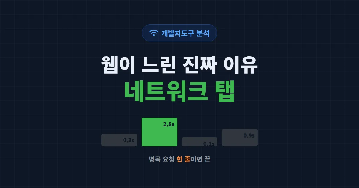 네트워크 탭 분석 방법 완벽 가이드 - 개발자도구로 웹 속도 진단하기