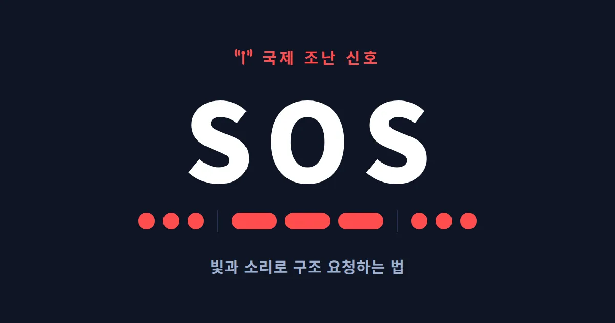 모스 부호 SOS 신호 보내는 법 - 빛과 소리로 구조 요청하는 완벽 가이드