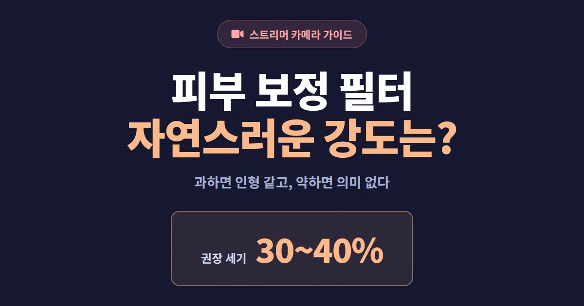 방송 피부 보정 필터 설정 가이드 - 자연스럽게 보이는 OBS와 외부 프로그램 추천