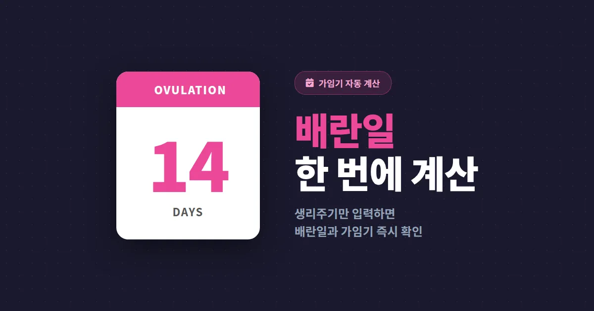 배란일 계산기 정확도와 사용법 정리 - 가임기 자동 계산하는 가장 쉬운 방법