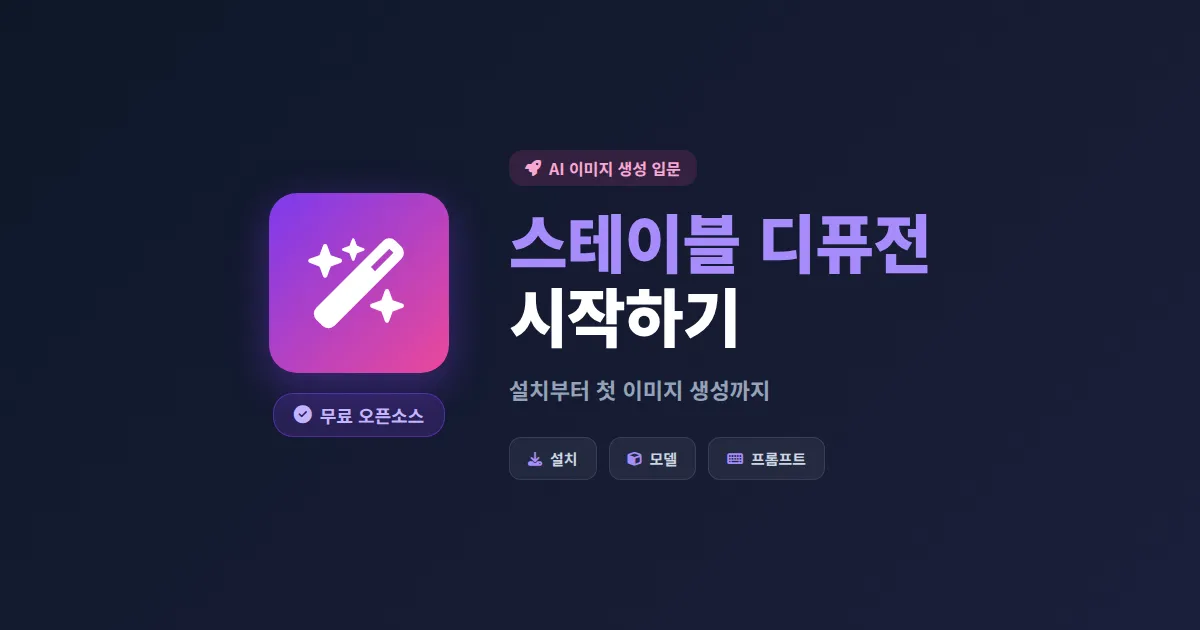 스테이블 디퓨전 시작하기 - 초보자를 위한 설치부터 첫 이미지 생성까지
