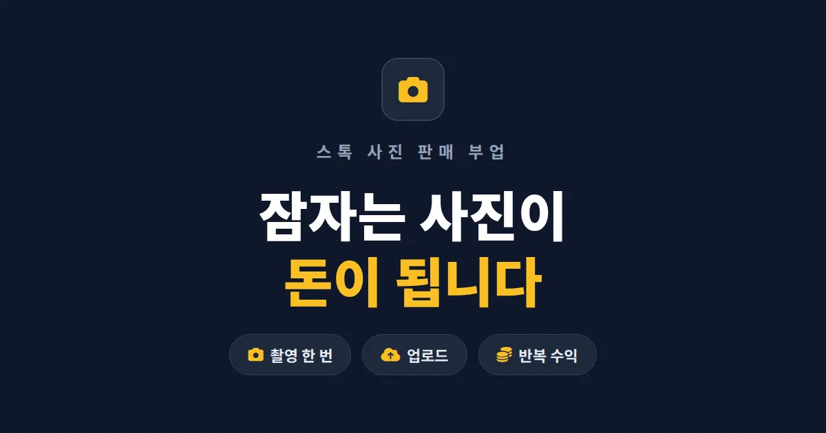 스톡 사진 판매 부업 시작 가이드 - 플랫폼 선택부터 현실적인 수익 구조까지 솔직 정리