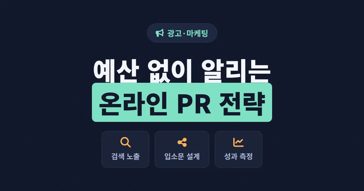 온라인 PR 전략 완벽 가이드 - 예산 없이 브랜드를 알리는 7가지 실전 방법