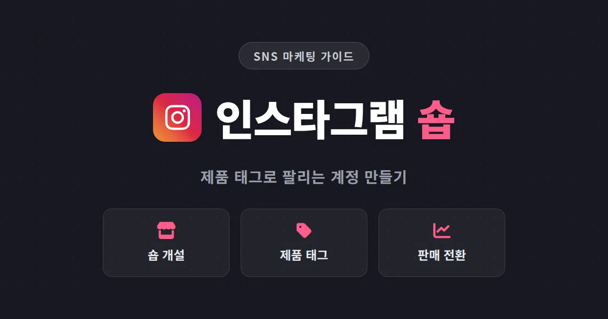 인스타그램 숍 기능 활용하기 완벽 가이드 - 계정 설정부터 판매 전환까지 실전 노하우