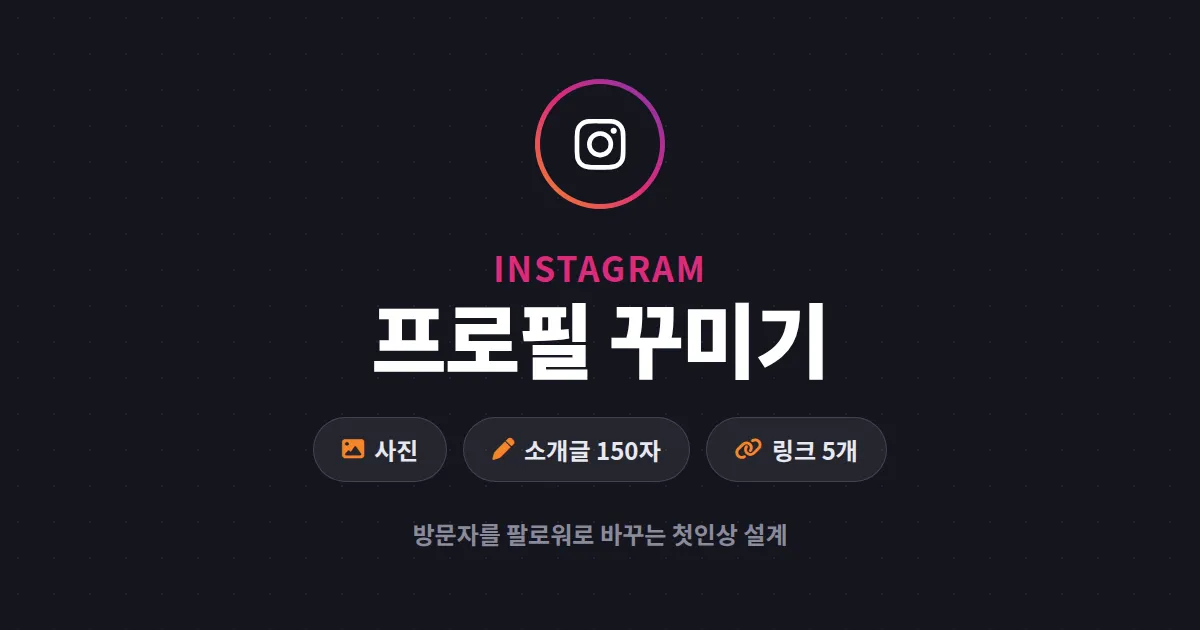 인스타그램 프로필 꾸미기 완벽 가이드 - 방문자를 팔로워로 바꾸는 5가지 핵심 요소