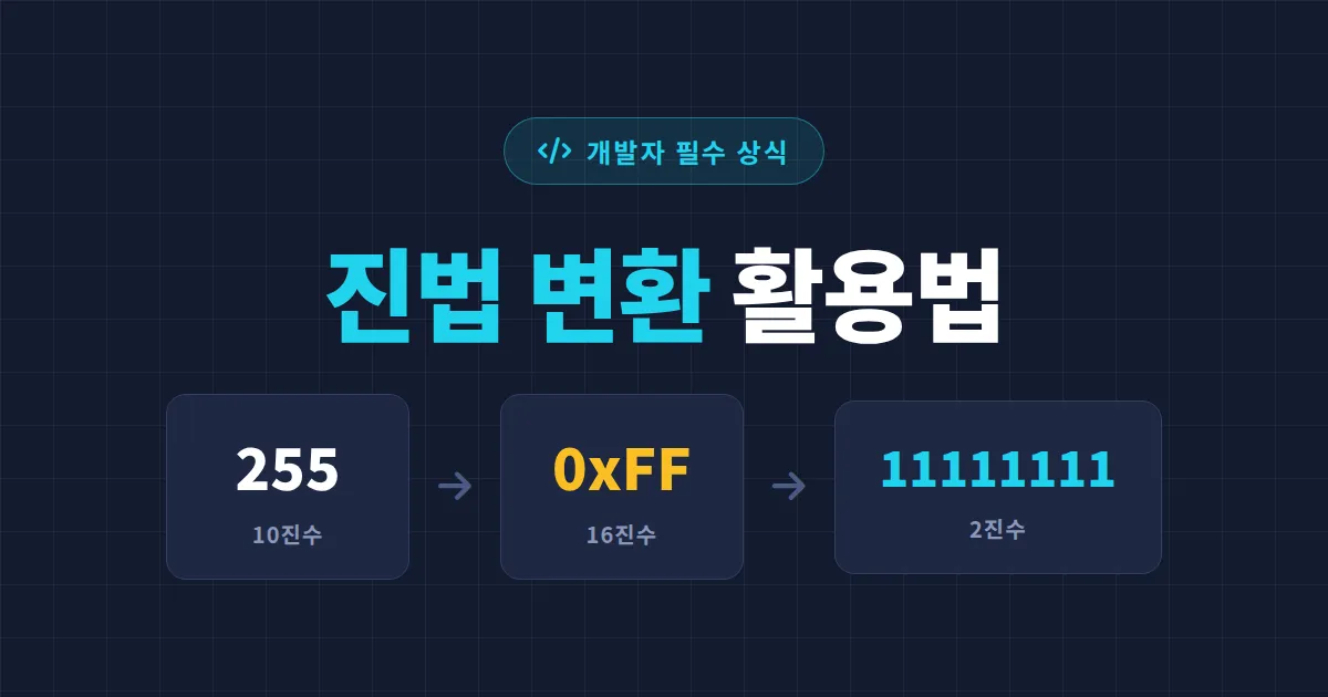 진법 변환 프로그래밍 활용법 - 2진수부터 16진수까지 개발 실무에서 쓰이는 순간들