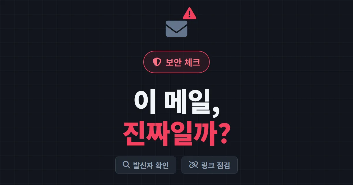 피싱 메일 구별법 7가지 체크포인트 - 클릭 한 번에 당하지 않으려면